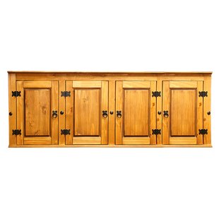 armario aereo rustico em madeira 160cm 4 portas