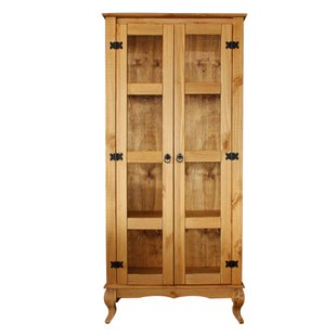 cristaleira de madeira rustica 2 portas 2 gavetas luis xv