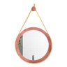 espelho adnet redondo de madeira com corda de sisal 60 cm