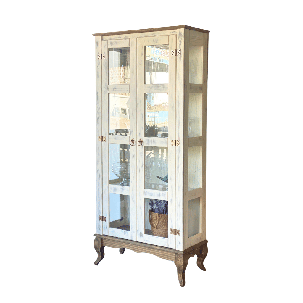 aparador rustico em madeira 77cm com gaveta escrivaninha branco envelhecido mel 5