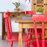 cadeira dolly parton watermelon e mesa quadrada ladrilhos 3